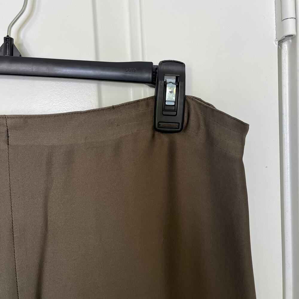 Dusan Women's Matching Set M/L Taupe Brown Silk Tank Wide Leg Pants Minimalist - Picture 4 of 16